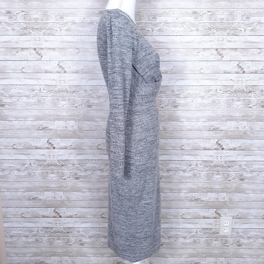 Bar III Bodycon Dress XS Cross Front Charcoal Heather 978 - Picture 2 of 6